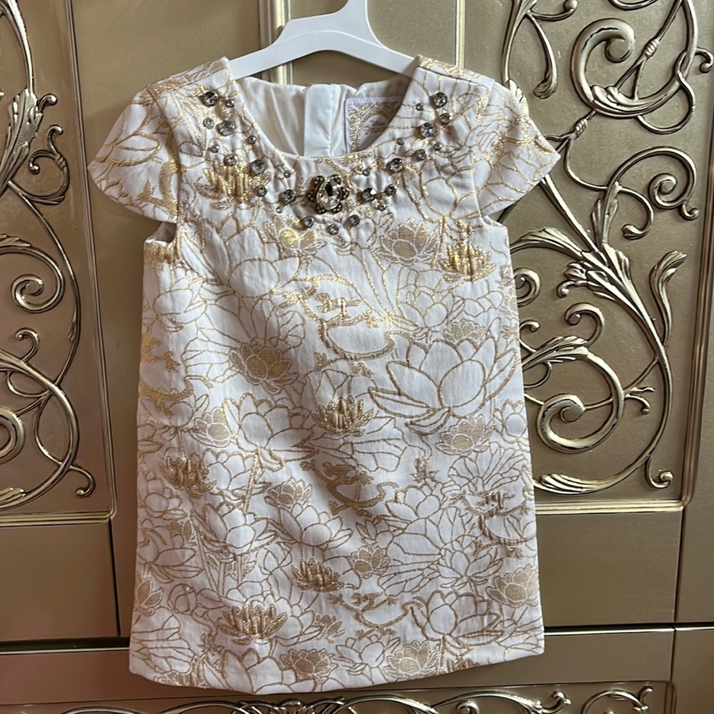 Disney Princess Jeweled Gold Dress Size 4
